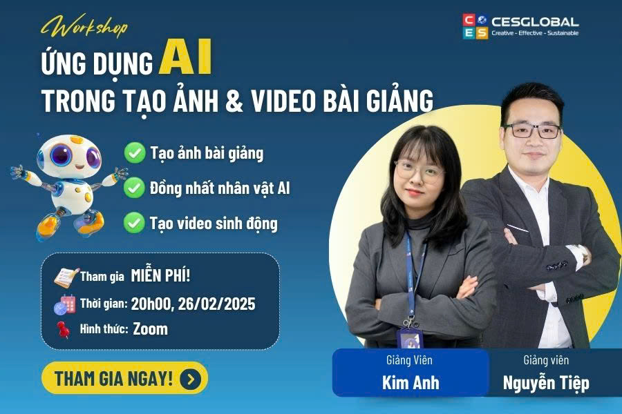 WORKSHOP : ỨNG DỤNG AI TRONG TẠO ẢNH & VIDEO BÀI GIẢNG