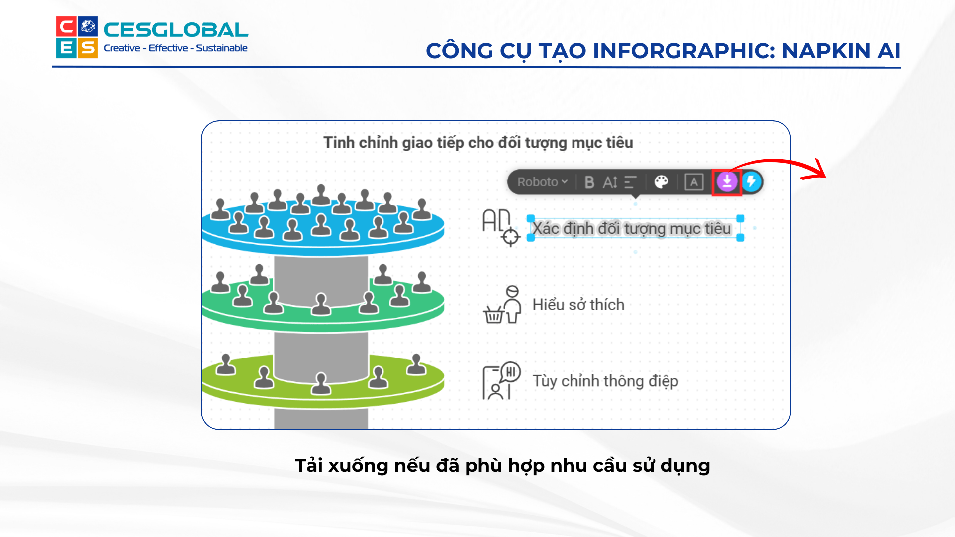Tùy chọn tải xuống infographic đã hoàn thiện từ Napkin AI dưới dạng hình ảnh.