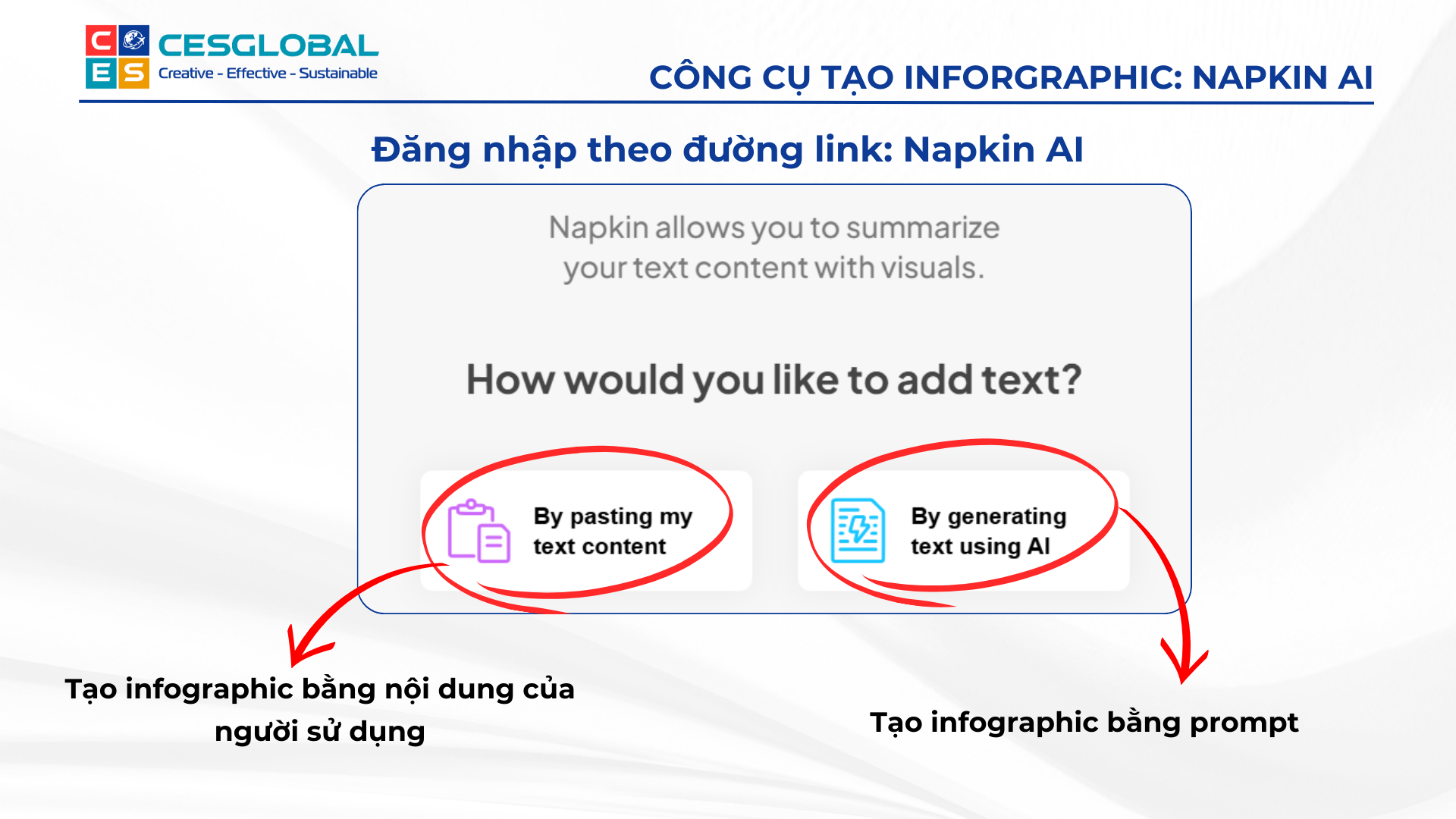 Napkin AI cho phép tạo infographic từ prompt bằng cách dùng AI tạo văn bản và hình ảnh.