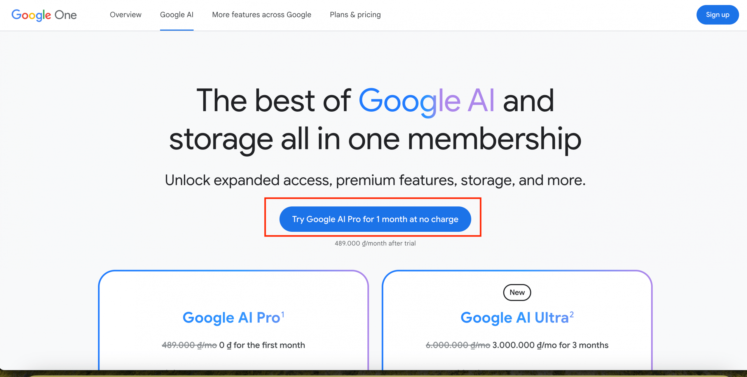 Đăng ký dùng thử Google AI Pro để tạo video VEO 3 miễn phí