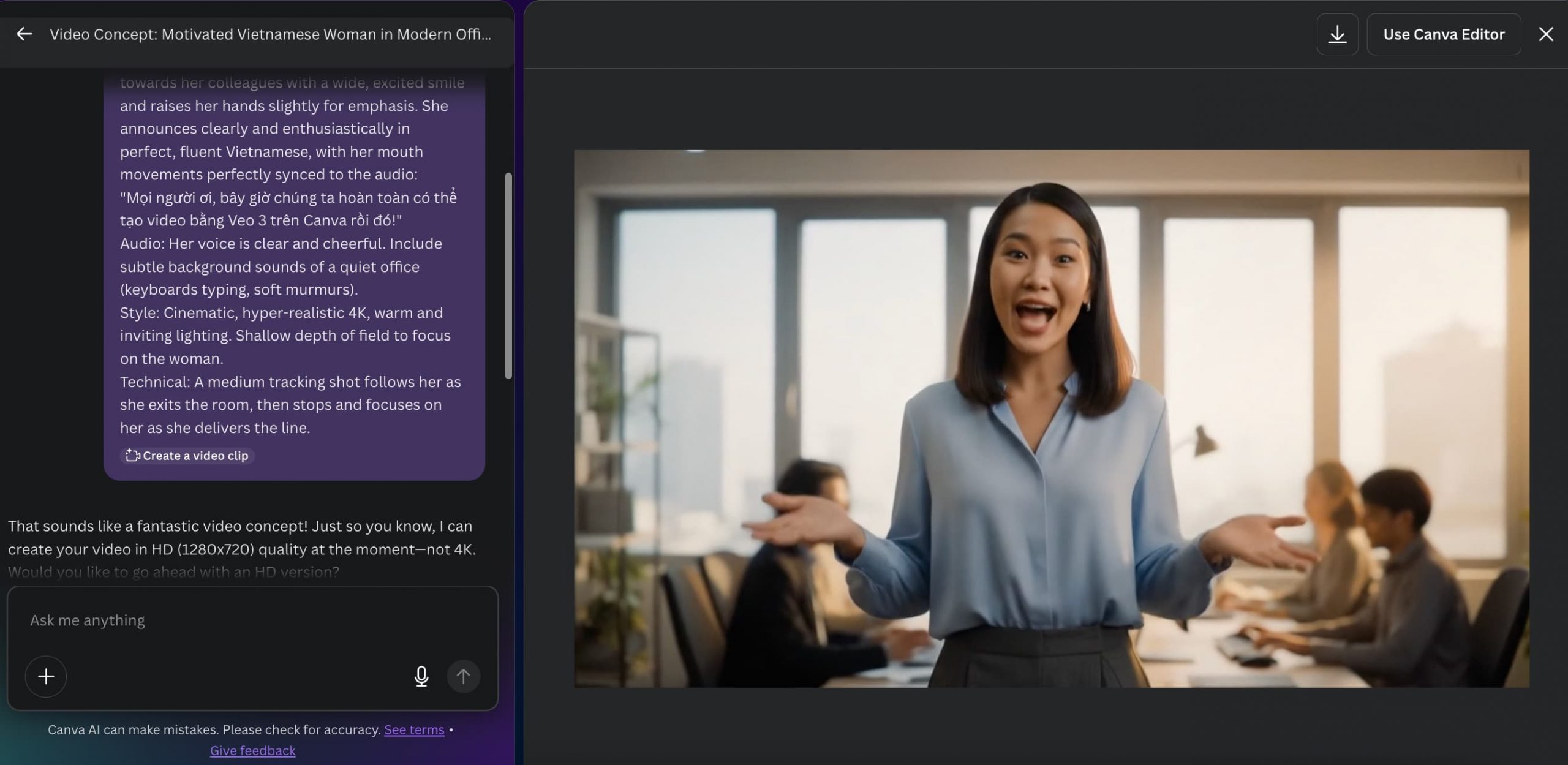 tạo video bằng veo 3 trên canva
