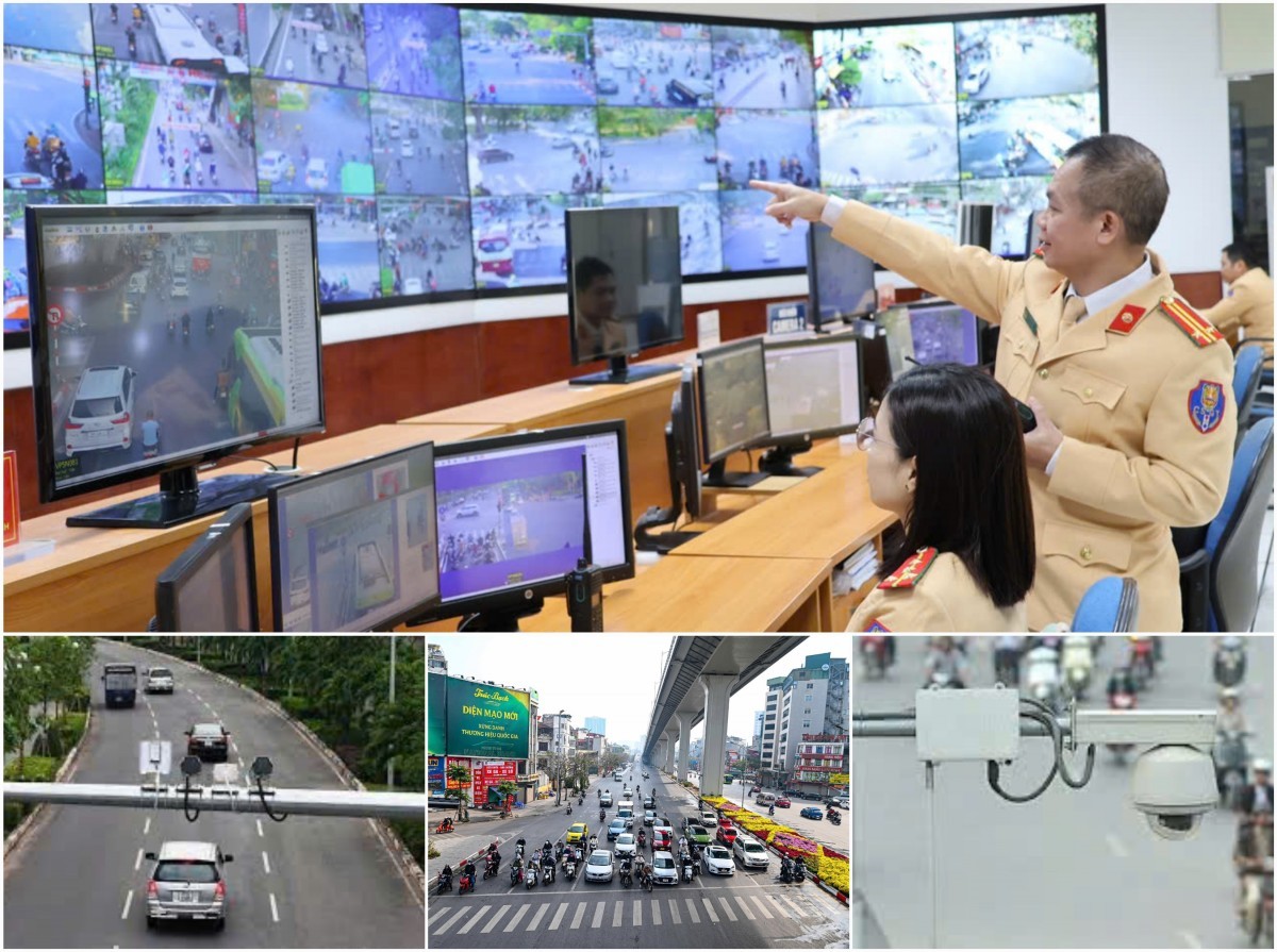 Trung tâm chỉ huy giao thông của Công an Thành phố theo dõi dữ liệu từ hàng trăm camera được lắp đặt khắp các tuyến phố.